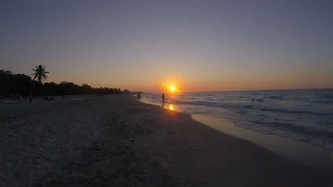 Sunset beach 2 Stock Footage 90862370