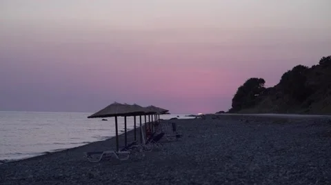 Sunset at the Beach 4K Stock Footage 67396784