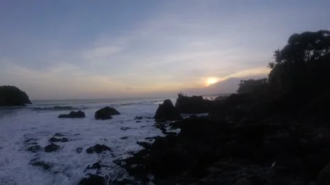 Sunset in beach 4k Stock Footage 277154597