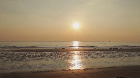 Sunset at the beach Adriatic sea Stock Footage 54369647
