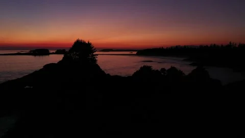 Sunset Beach Aerial clip Stock Footage 139316135