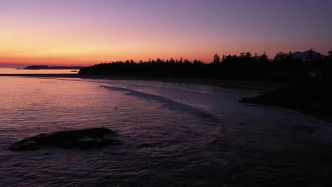 Sunset Beach Aerial clip Stock Footage 139316143