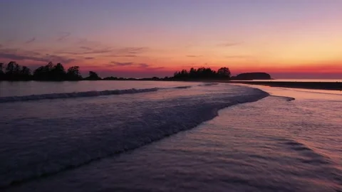 Sunset Beach Aerial clip Stock Footage 139316145