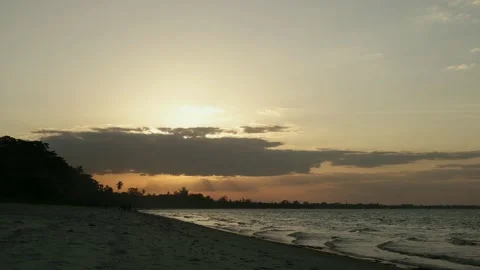 Sunset beach and sand Stock Footage 162777100