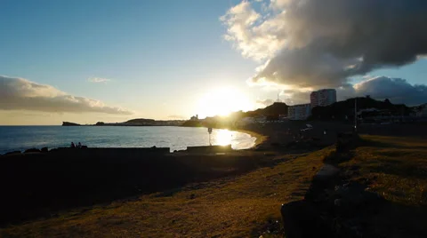Sunset Beach Azores Stock Footage 36939060