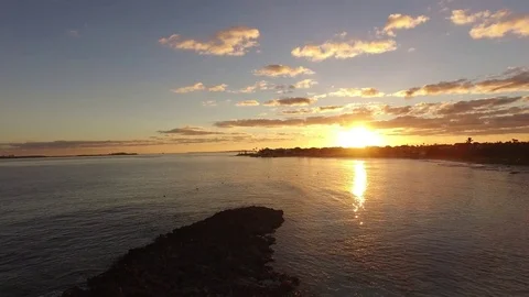 Sunset on a Beach in Bahamas Stock Footage 73459412
