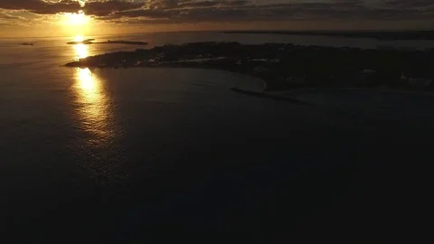 Sunset on a Beach in Bahamas Stock Footage 73461738
