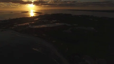 Sunset on a Beach in Bahamas Stock Footage 73461750