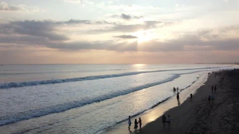 Sunset on a beach on Bali in Indonesia Stock-Footage 201948489