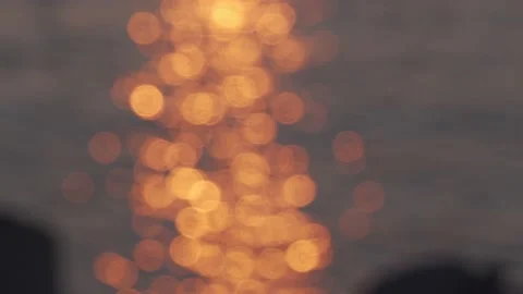 Sunset at the beach - blurry reflection Stock-Footage 152738081