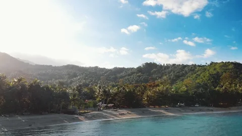 Sunset at the beach in Boracay, Philippines / 4K Drone Video Stock-Footage 103605972