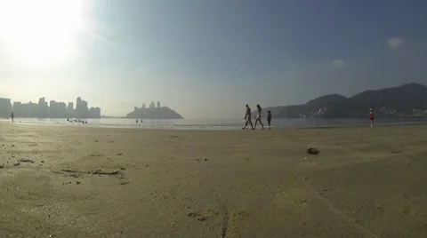 Sunset on the beach in Brazil Vídeo Stock 35675045