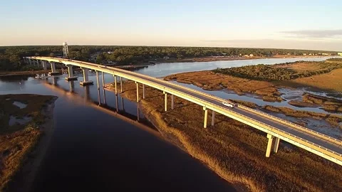 Sunset Beach bridge Stock-Footage 149898722