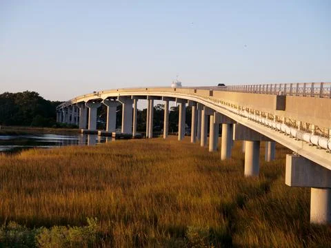 Sunset Beach Bridge Stock Photos