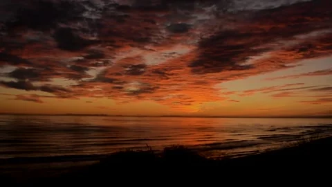 Sunset on the beach of cabopino marbella Stock Footage 160992668
