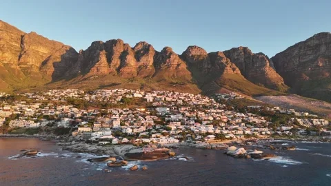 Sunset on the beach in Cape Town Stock Footage 299435354