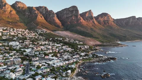 Sunset on the beach in Cape Town Stock Footage 299437578