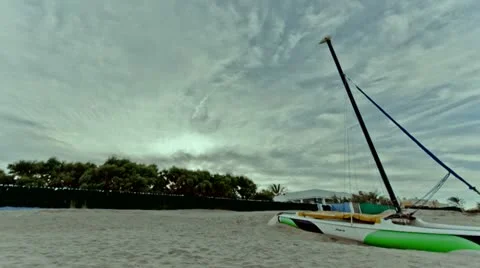 Sunset in the Beach of Cullera - Time Lapse Stock Footage 11900086