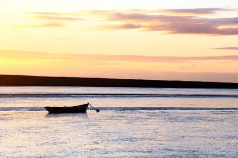 Sunset beach dorset Stock Photos