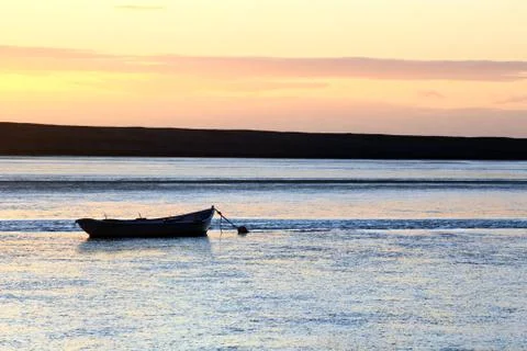 Sunset beach dorset Stock Photos