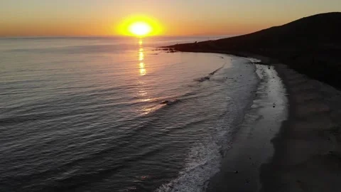 Sunset on the Beach - Drone Video stock 239192630