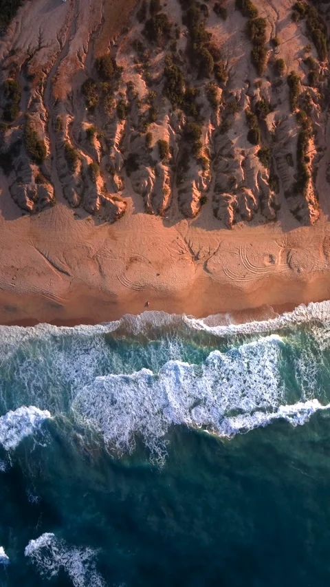 Sunset beach drone video Stock Footage 278827226