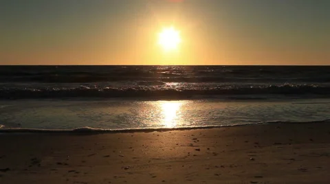 Sunset beach in Florida timelapse Stock-Footage 48513948
