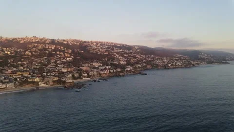 Sunset beach fly over Stock Footage 316736426
