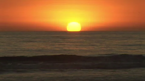 Sunset beach  動画素材 112625