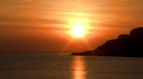 Sunset in beach Stock Footage 118076