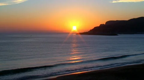 Sunset in beach Stock Footage 269823