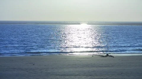 Sunset at beach Stock Footage 708624