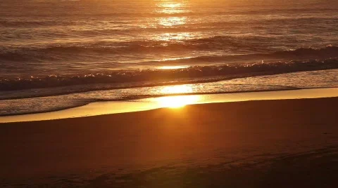 Sunset at the beach Stock Footage 805688