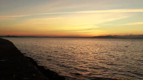 Sunset at the beach Stock Footage 2334422