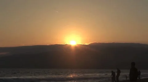Sunset on the beach Stock Footage 7760922