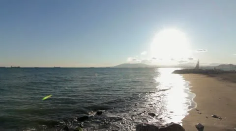 Sunset beach Stock Footage 10920055