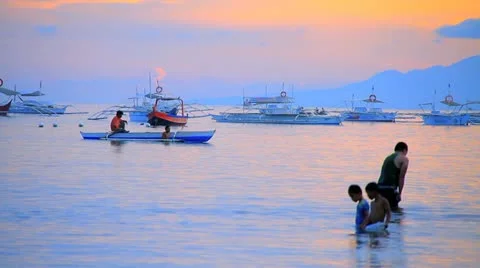 Sunset Beach Stock Footage 11425386