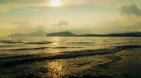 Sunset on the beach Video stock 11548091