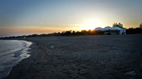 Sunset beach Stock Footage 23355141