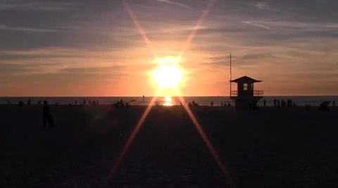 Sunset on the Beach 스톡 동영상 29152912