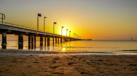 Sunset at the beach Stock Footage 29187534