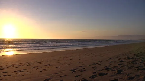 Sunset at the Beach Stock Footage 41380793