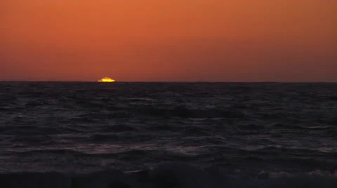 Sunset at the Beach Stock Footage 41380798