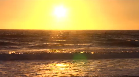 Sunset at the Beach Stock Footage 41380803
