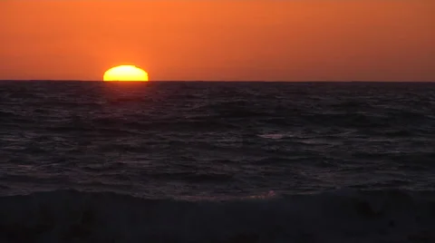 Sunset at the Beach Stock Footage 41380814