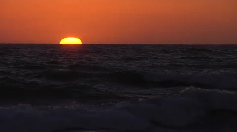 Sunset at the Beach Stock Footage 41380819