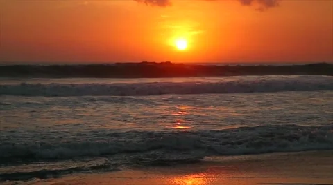 Sunset on the beach Stock Footage 42753489