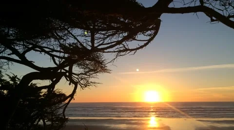 Sunset on the Beach Stock Footage 48423201