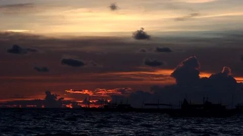 Sunset on the beach Video stock 64053832