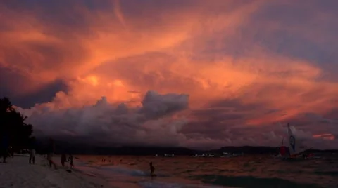 Sunset on the beach Video stock 64053834